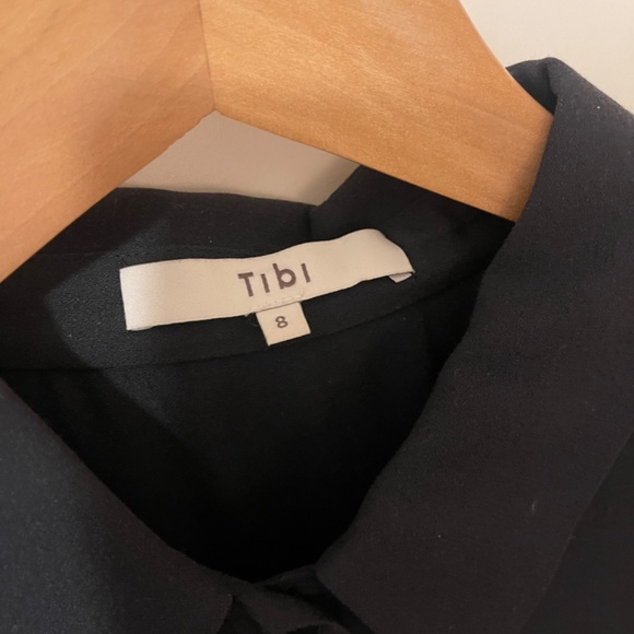 Feather Weight Eco Crepe Slim Shirt Midnight Navy, 8 - Picture 6 of 8